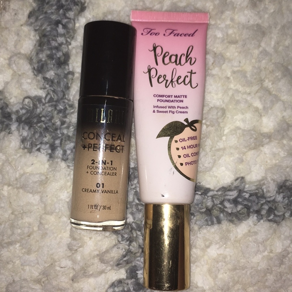too faced foundation and milani foundation bundle!